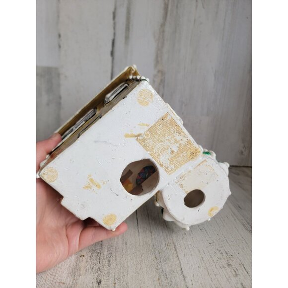 Dept 56 vintage yellow dickens house tree xmas Home decor village accessory - Picture 9 of 9